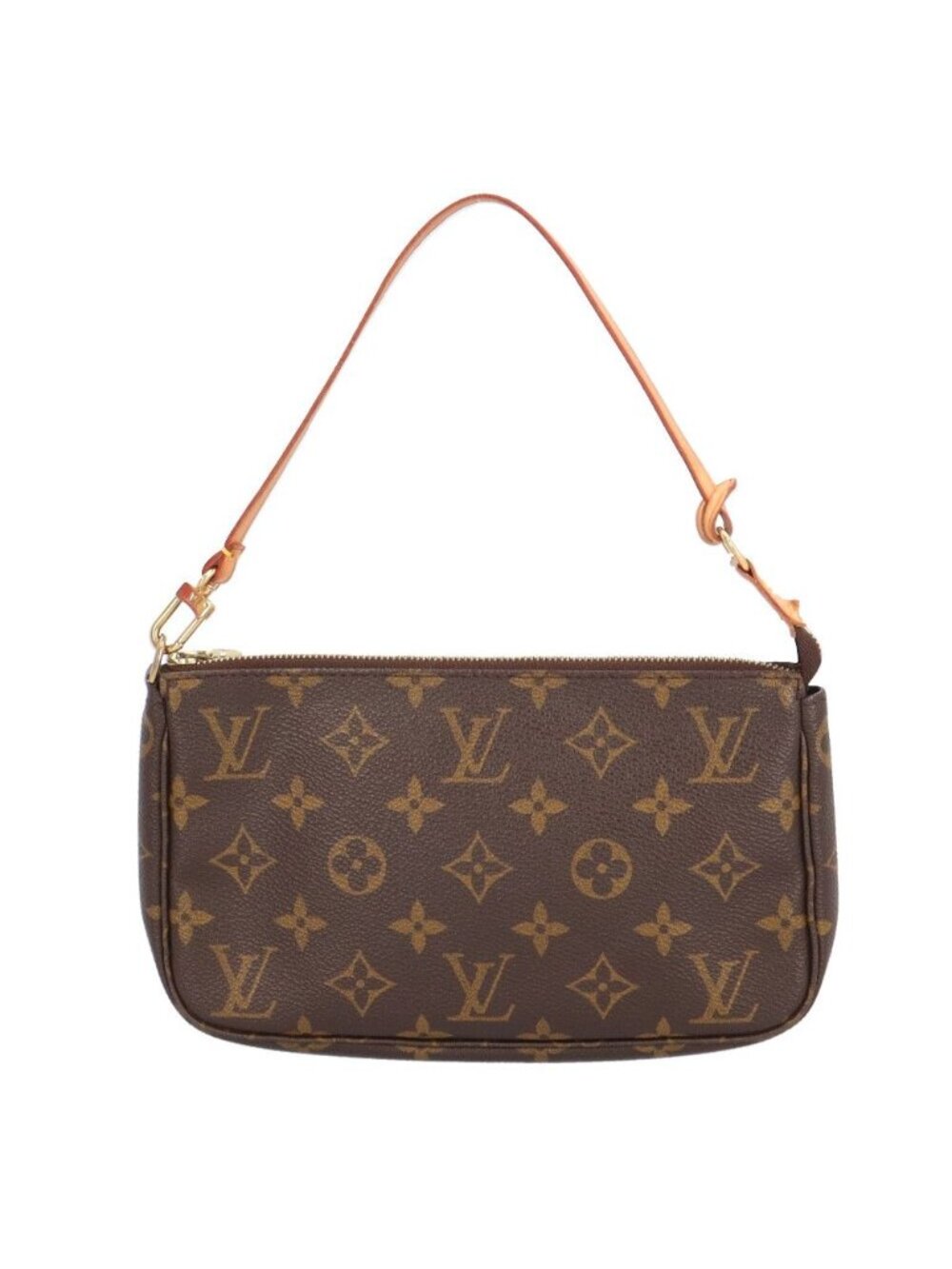 Louis Vuitton Pochette Accessoires Monogram Handbag Canvas Brown
